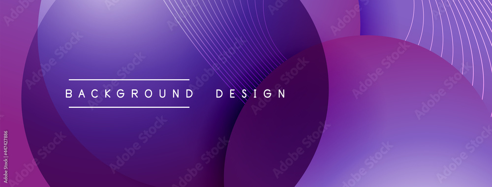 Gradient circles with shadows. Vector techno abstract background. Modern overlapping forms wallpaper background, design template Gradient circles with shadows. Vector techno abstract background. Modern overlapping forms wallpaper background, design template