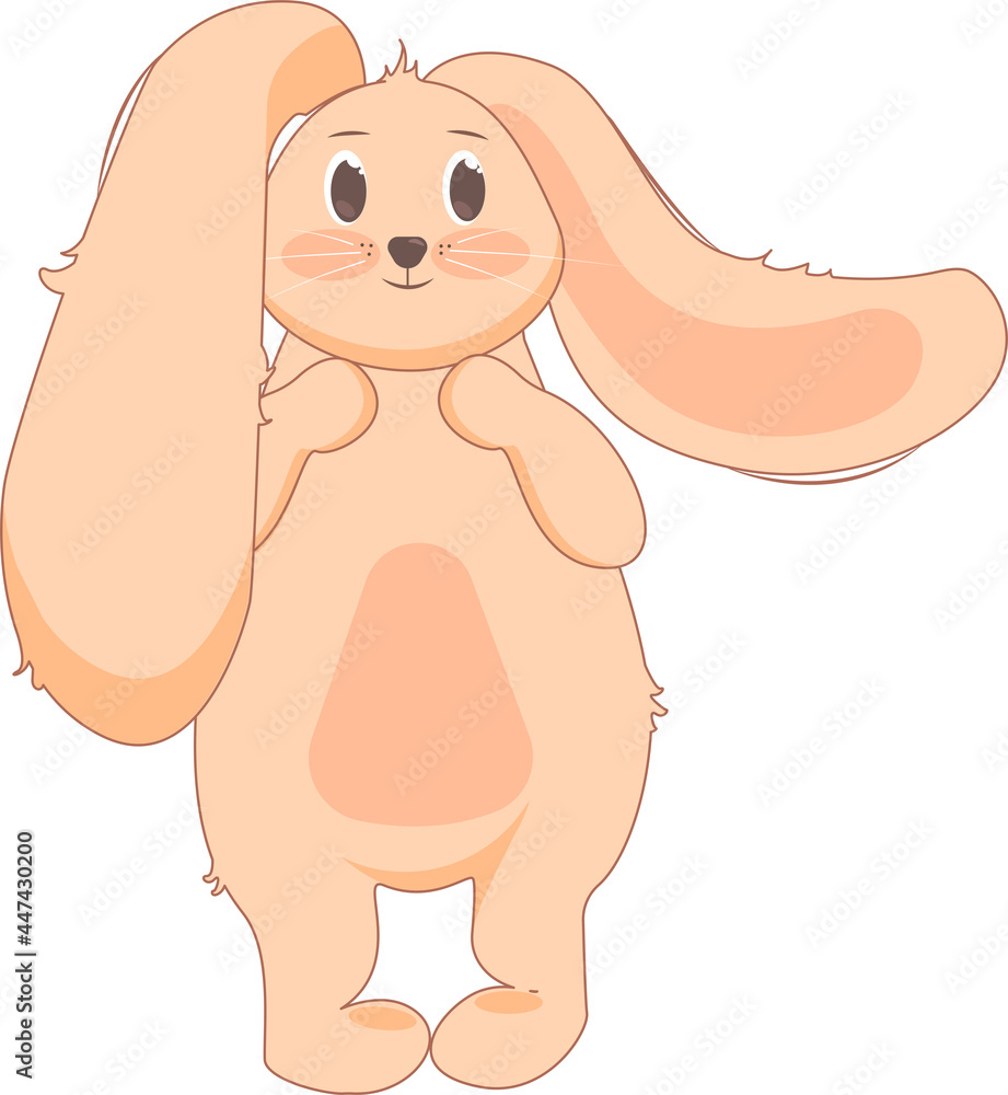 Illustration cute rabbit for children, cartoons.Vector.Suitable for postcards,illustrations,stickers, pictures for children. Illustration cute rabbit for children, cartoons.Vector.Suitable for postcards,illustrations,stickers, pictures for children.