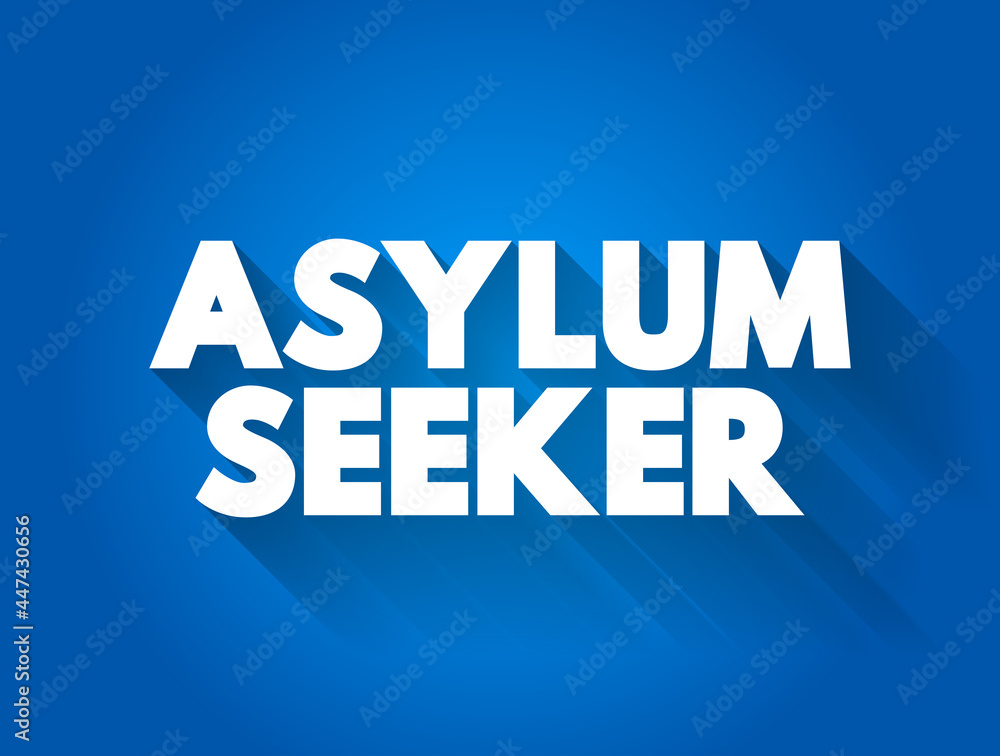 Asylum seeker text quote, social concept background