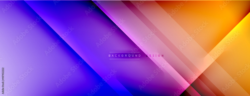 Abstract background - lines composition created with lights and shadows. Technology or business digital template. Trendy simple fluid color gradient abstract background with dynamic