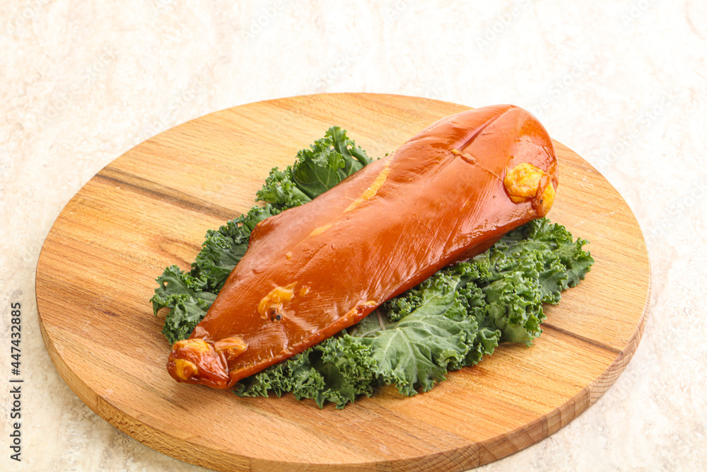 Smoked chicken breast for snack Smoked chicken breast for snack