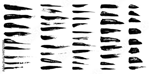 Black Paint Brush Strokes Collection