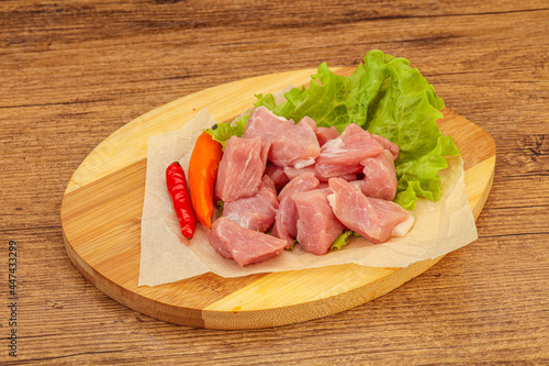 Raw pork meat for cooking