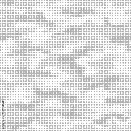 Gray dots camouflage seamless pattern. Vector illustration