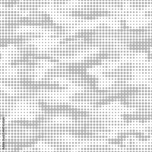 Gray dots camouflage seamless pattern. Vector illustration