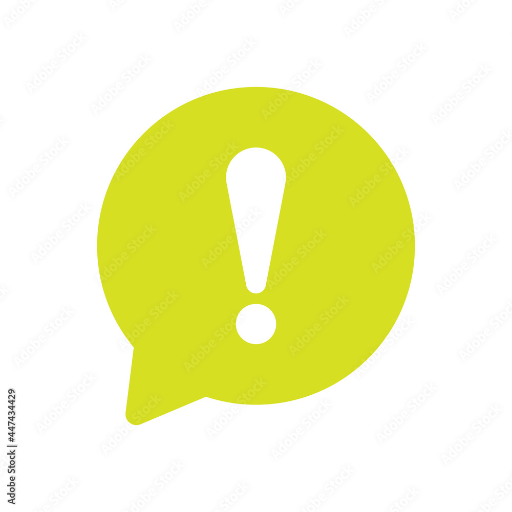 exclamation point with bubble chat icon vector exclamation point with bubble chat icon vector