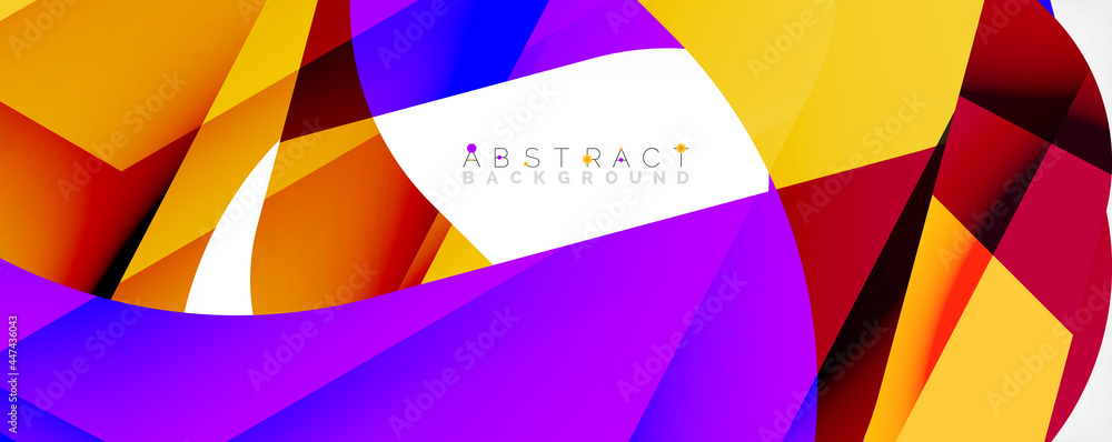 Geometric abstract background - multicolored abstract shapes on white. Vector Illustration For Wallpaper, Banner, Background, Landing Page Geometric abstract background - multicolored abstract shapes on white. Vector Illustration For Wallpaper, Banner, Background, Landing Page