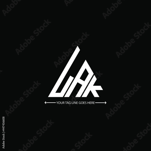 LAK letter logo creative design. LAK unique design