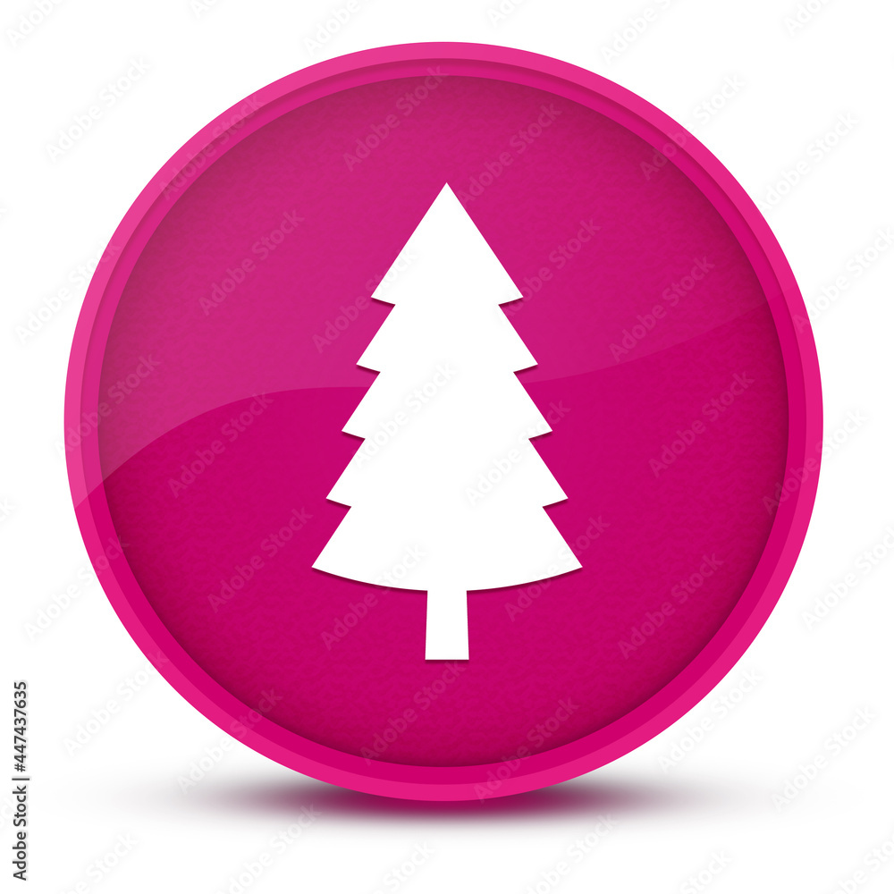 Evergreen conifer pine tree luxurious glossy pink round button abstract Evergreen conifer pine tree luxurious glossy pink round button abstract