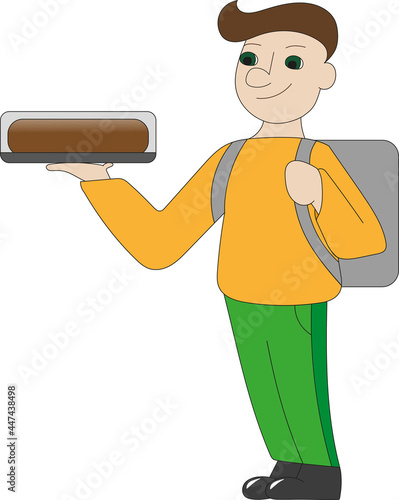 Delivery of products. deliveryman . 