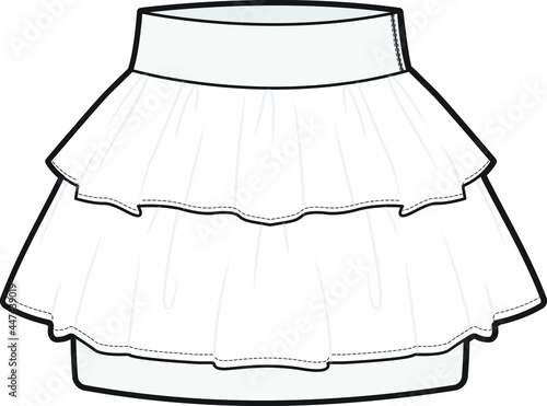 high waist short skirt vector illustration