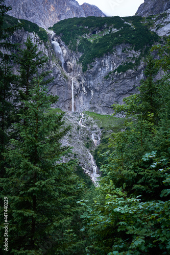 mighty waterfall in the wilderness of south Germany, Wetterstein mountains © Basaltblick