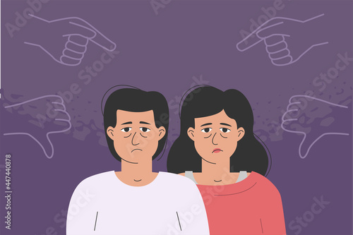 The unfortunate man and woman are bullied.