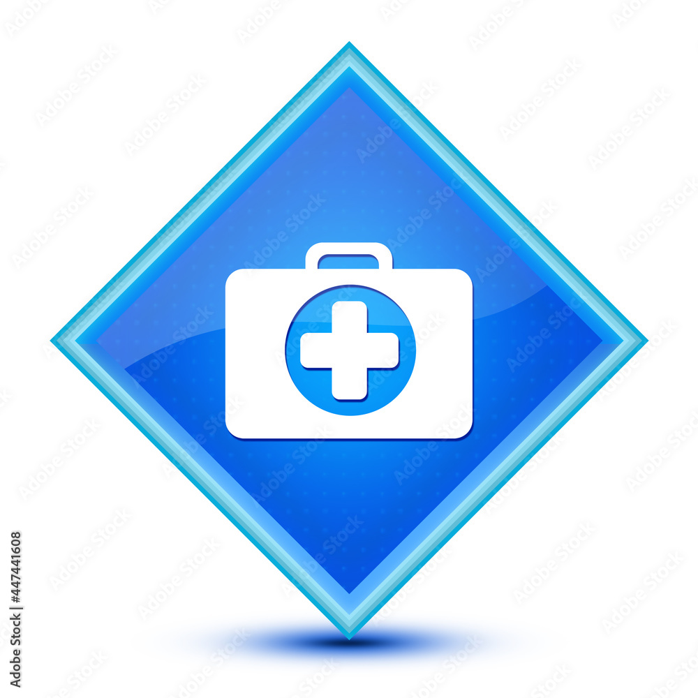 Medicine Bag icon isolated on special blue diamond button Medicine Bag icon isolated on special blue diamond button
