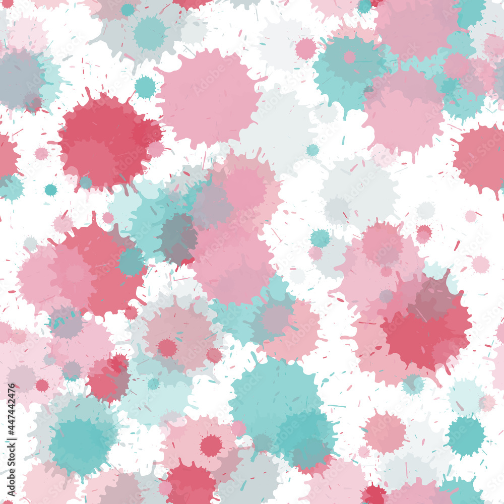 Paint stains seamless splatter, spray blots, spots Paint stains seamless splatter, spray blots, spots