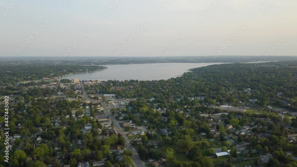 Amazing Aerial View of Lake Geneva, Wisconsin in Summertime Amazing Aerial View of Lake Geneva, Wisconsin in Summertime