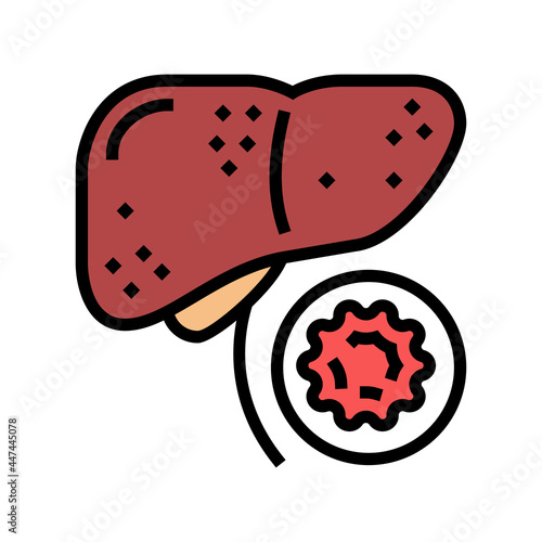 hepatitis B color icon vector. hepatitis B sign. isolated symbol illustration