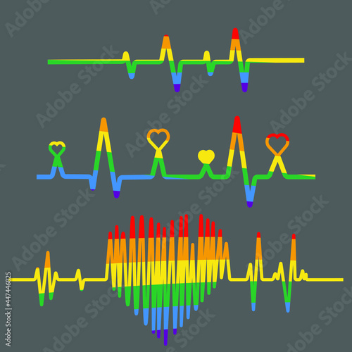 Vector of the Cardiac pulse - Heart Beat bundle