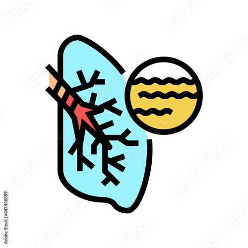 bronchitis disease color icon vector. bronchitis disease sign. isolated symbol illustration