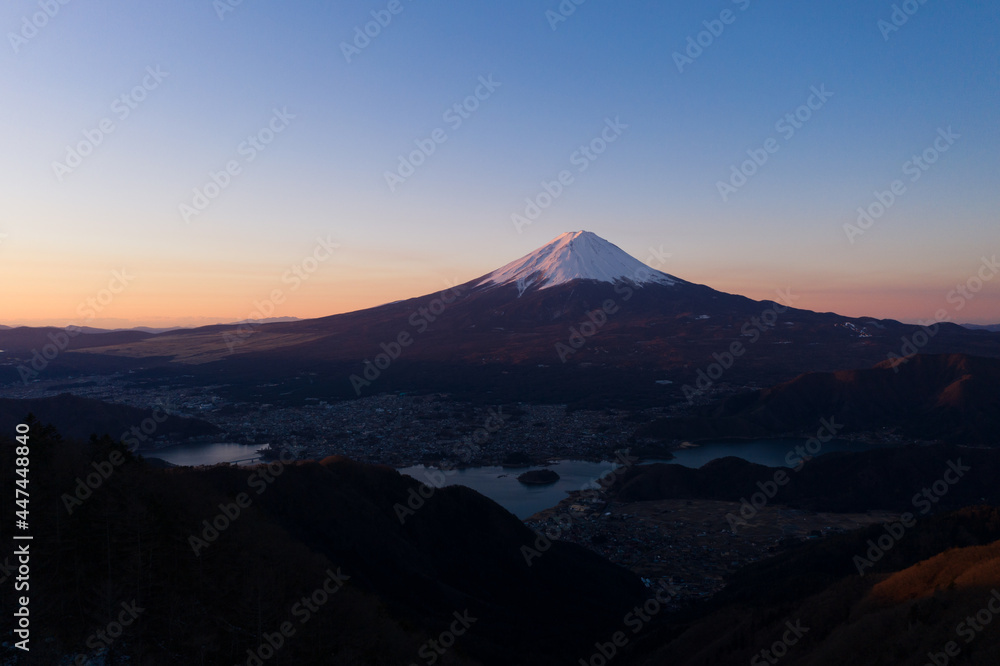 富士山　景色　新道峠　朝焼け　絶景