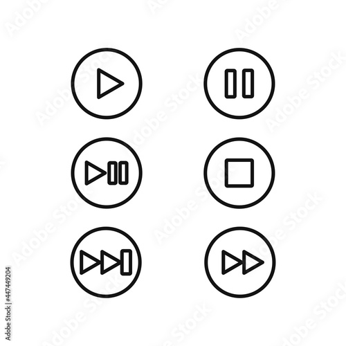 Free Download Silhouette Multimedia Control Icon, Button Set - GFXLoad