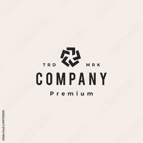 asterisk symbol hipster vintage logo vector icon illustration