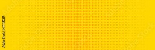 Vector halftone dots. Dots on yellow gradient background