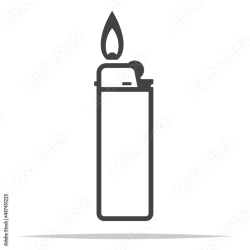 Cigarette lighter icon vector isolated
