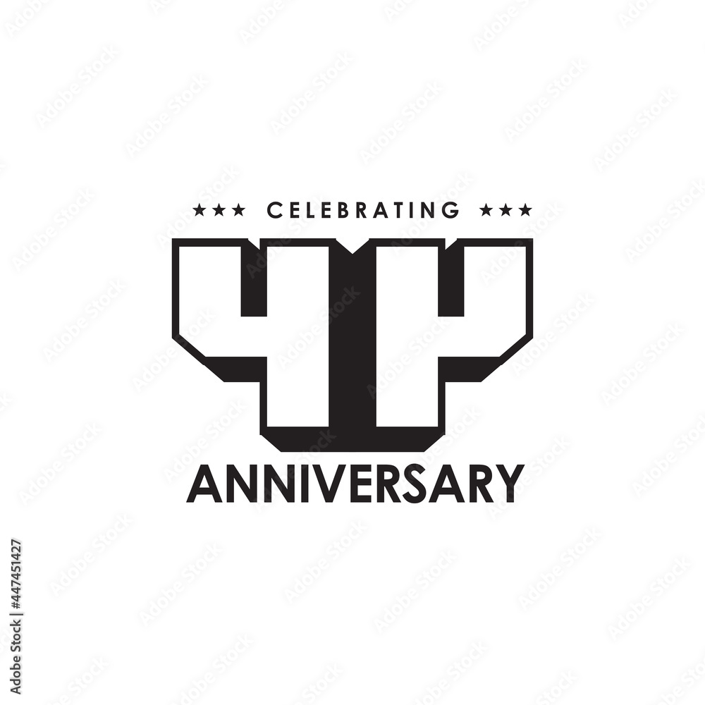 44th year anniversary logo design template 44th year anniversary logo design template