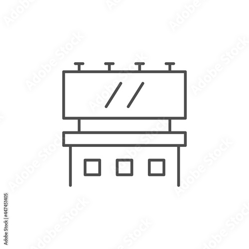 Roof signboard line outline icon