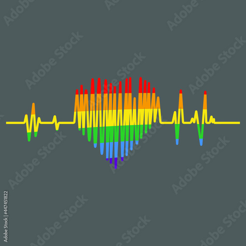 Vector of the Heart Beat  