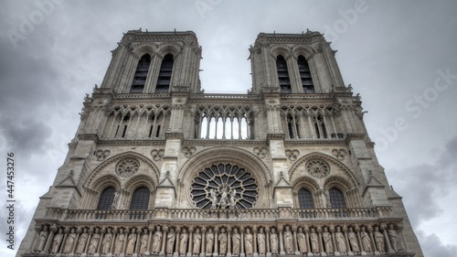 Notre Dame gloomy Paris France