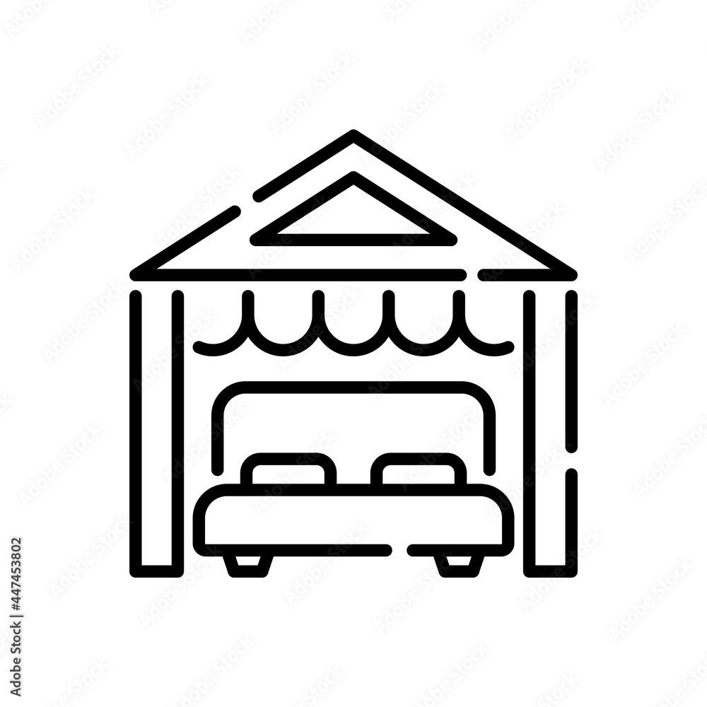 Canopy vector outline icon style illustration. EPS 10 file Canopy vector outline icon style illustration. EPS 10 file