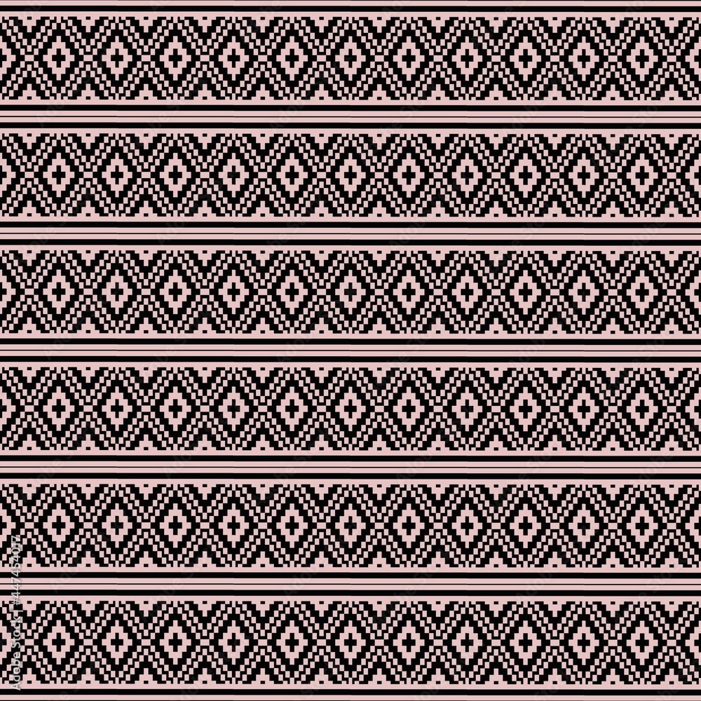 Ethnic seamless pattern background wallpaper fabric design oriental geometric traditional carpet clothing wrapping batik illustration embroidery decorate ornament print vintage element 