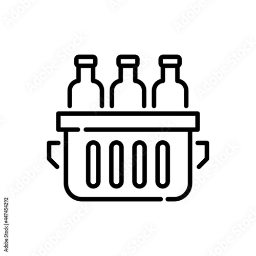 cooler vector outline icon style illustration. EPS 10 file