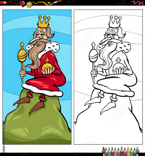 cartoon king of the hill character coloring book page