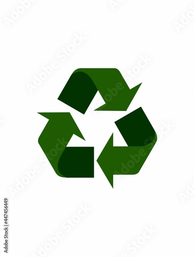 recycle symbol on white