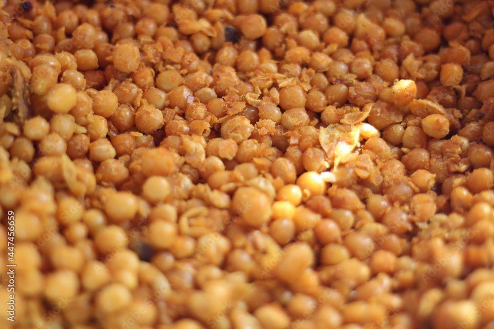 Street food with Crushed yellow gram Street food with Crushed yellow gram