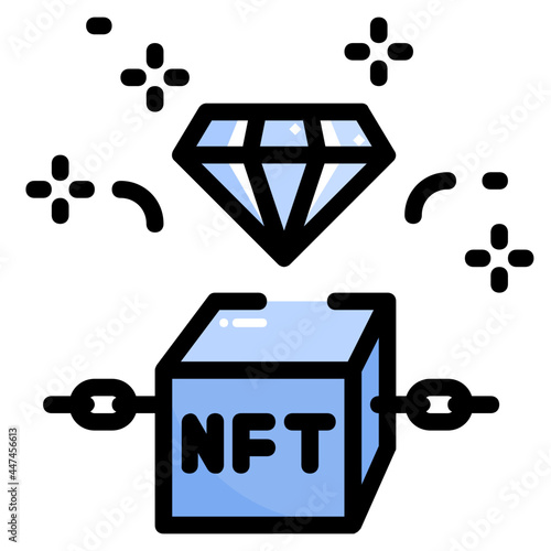 digital asset line icon