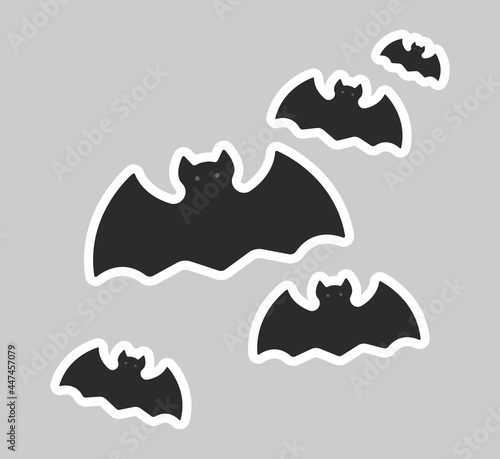 Fototapeta Naklejka Na Ścianę i Meble -  Bats icon Halloween vector illustration