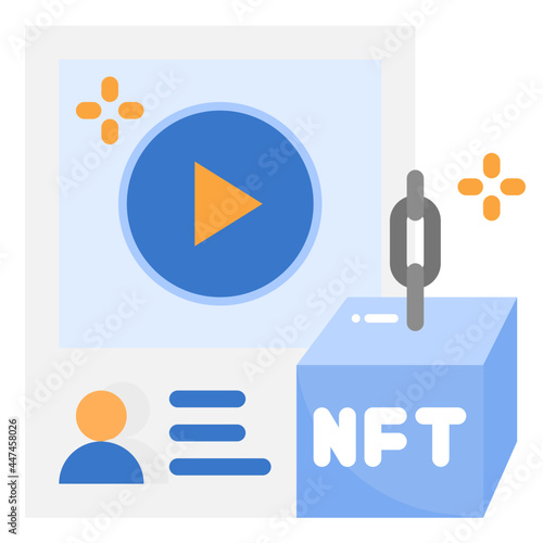 non fungible token and digital asset icon.