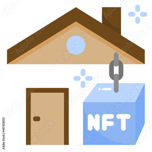 non fungible token and digital asset icon.