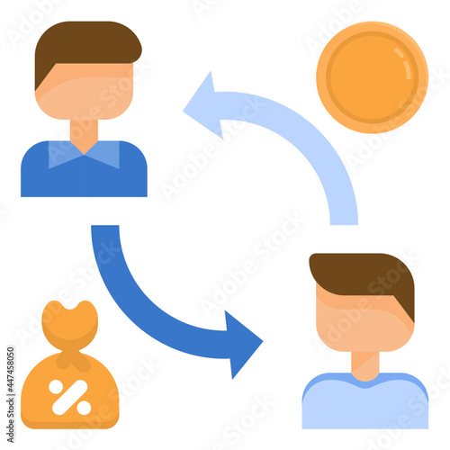 peer to peer flat icon