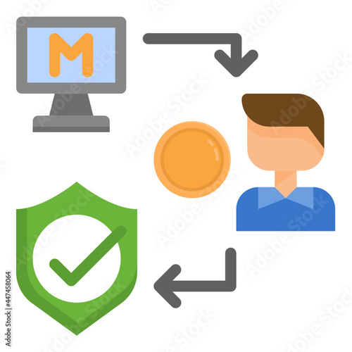 proof of stake flat icon