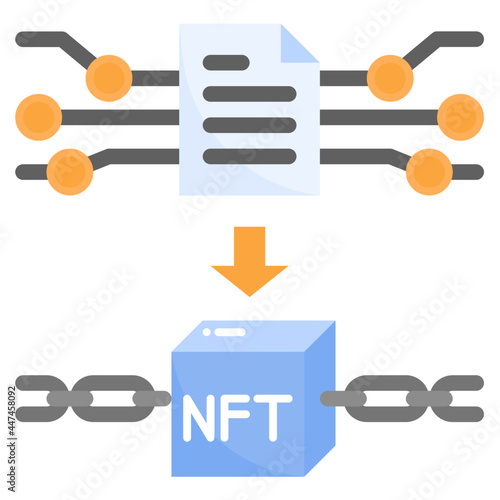 smart contract flat icon