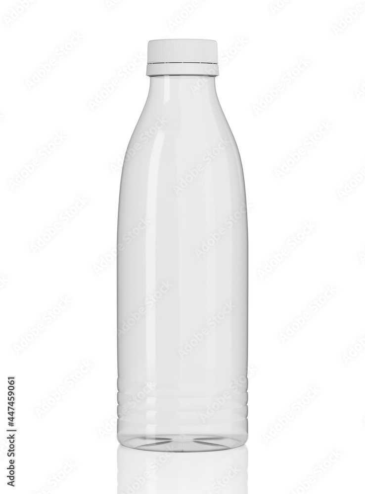 empty transparent plastic bottle isolated on white background empty transparent plastic bottle isolated on white background