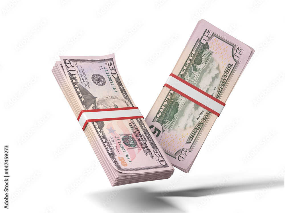 dollar bundles isolated on white background dollar bundles isolated on white background