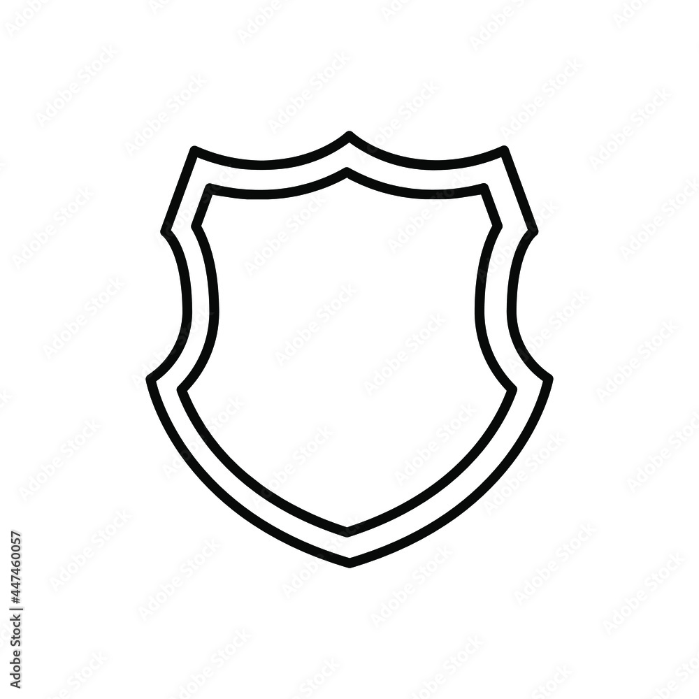 Shield icon vector set. Protect  illustration sign collection.  Defence  symbol or logo.