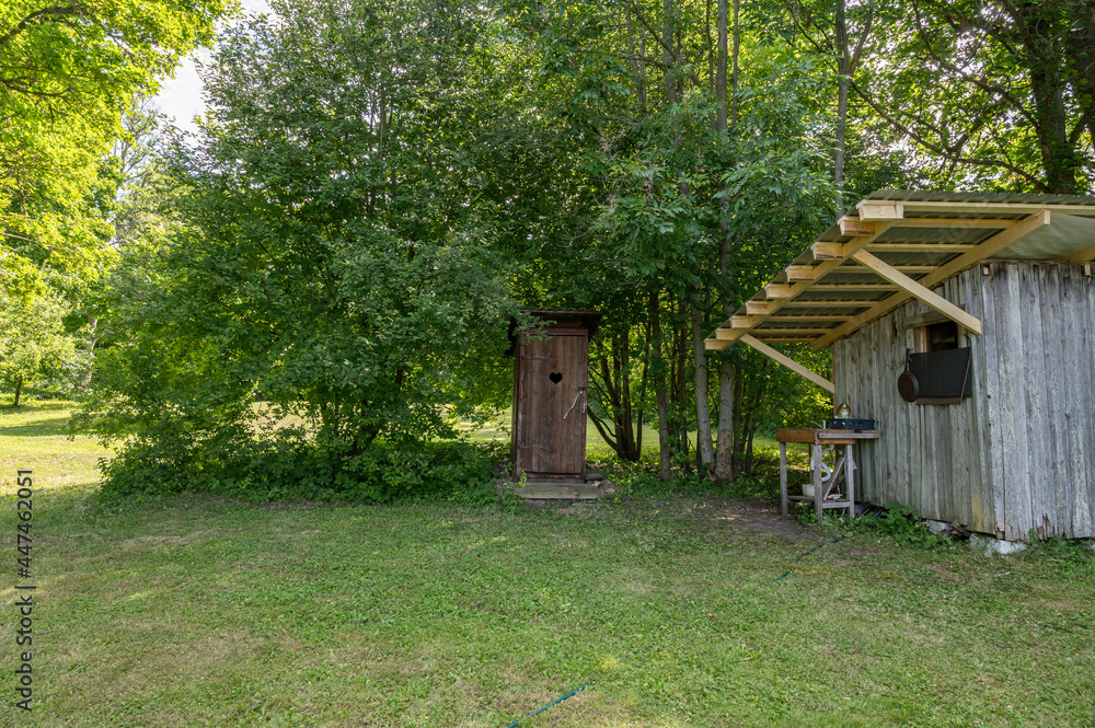 wooden rural toilet