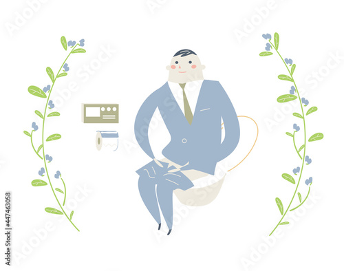 快適なトイレ空間　イラスト素材